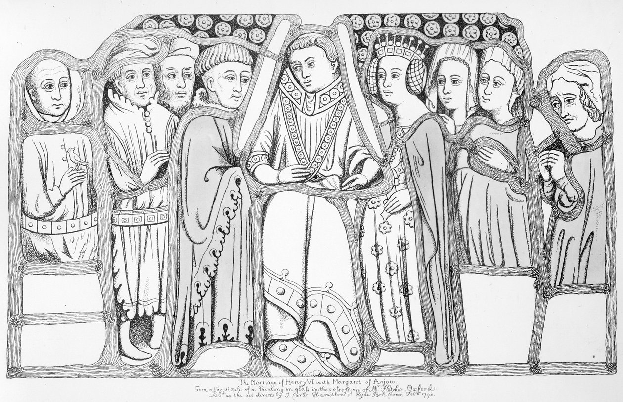 The Marriage of Henry VI and Margaret of Anjou, pub. by J. Carter Hamilton, 1793 by English School