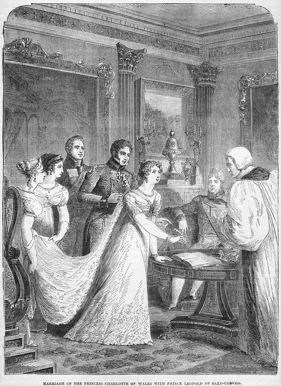 The Marriage of The Princess Charlotte of Wales with Prince Leopold of Saxe-Coburg, 2nd May 1816 by English School