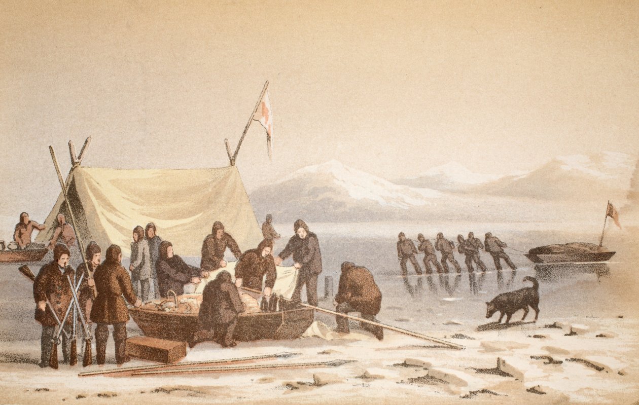 The Meeting in Wellington Channel, June 14, 1851 by English School