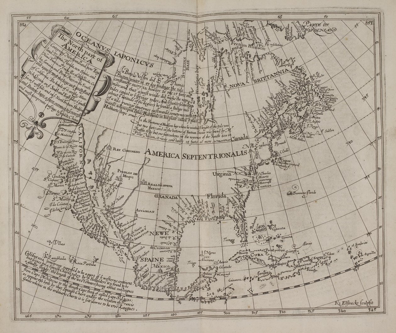 The North Part of America: conteyning Newfoundland, New England, Virginia, by Henry Briggs by English School