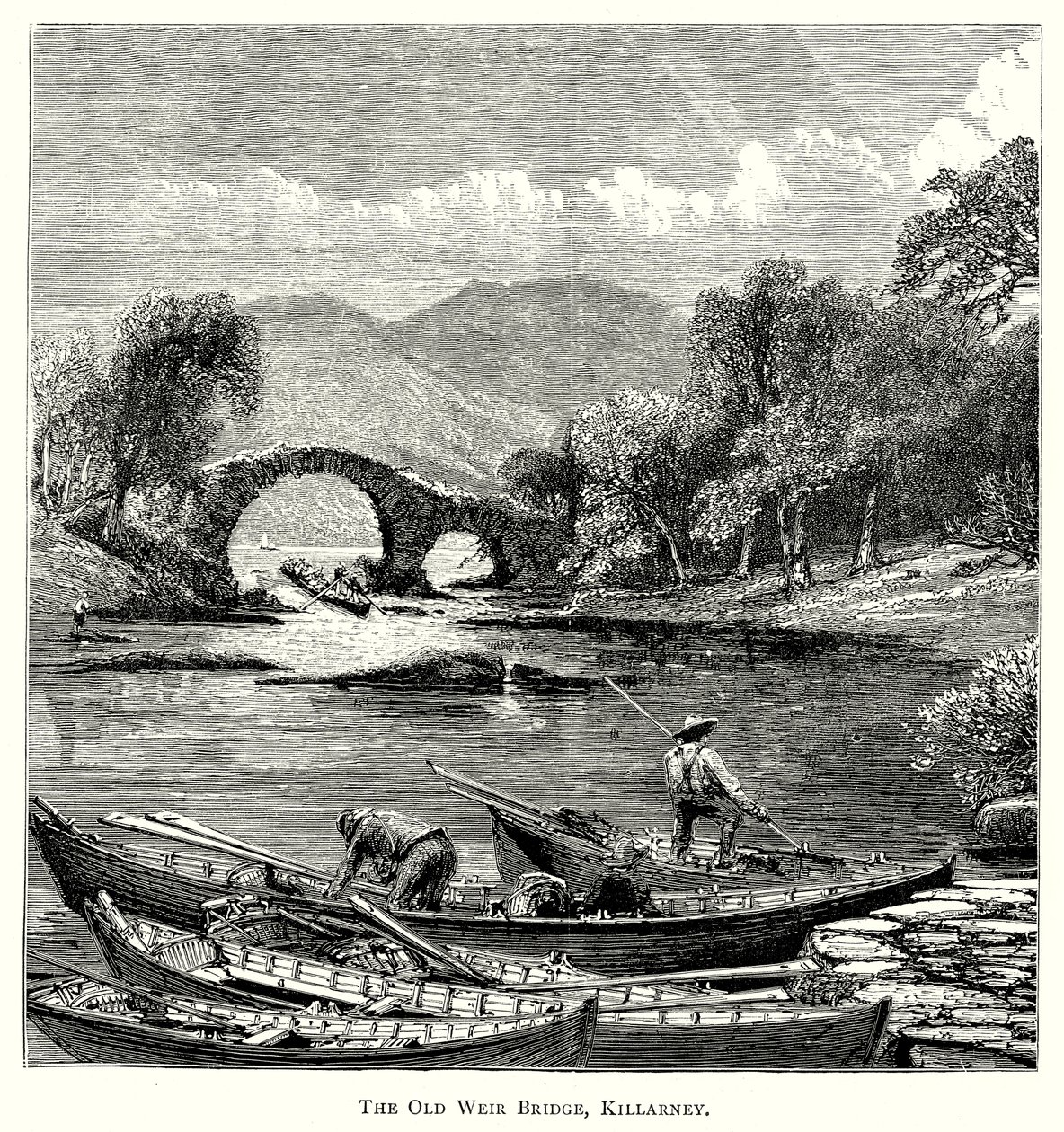 The Old Weir Bridge, Killarney by English School