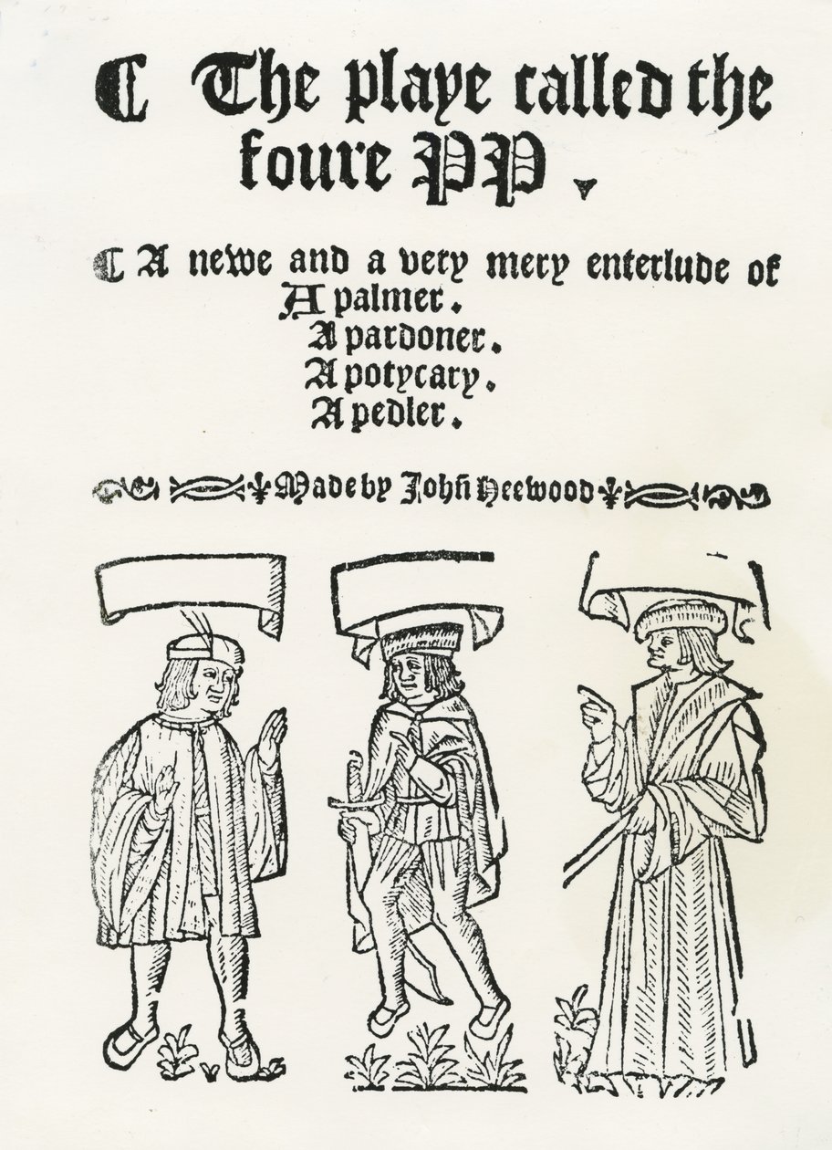The Play called the foure PP, c. 1530 by English School