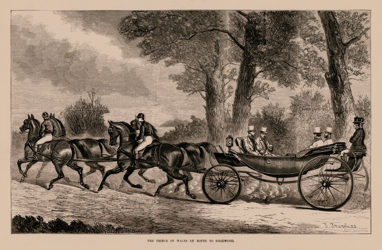 The Prince of Wales En Route to Goodwood by English School