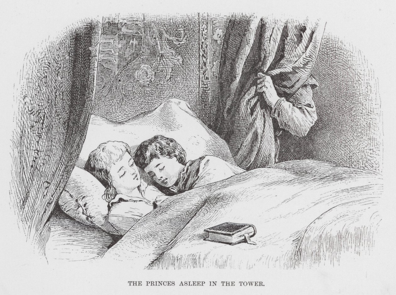 The Princes Asleep in the Tower by English School
