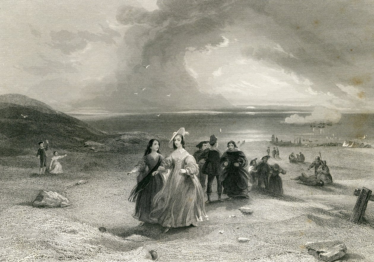 The Queen at Burlington, by R. Wallis by English School
