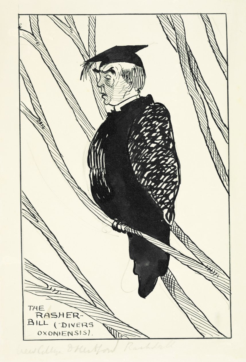 The Rasher-Bill (Divers Oxoniensis): Hastings Rashdall (1858-1924) by English School