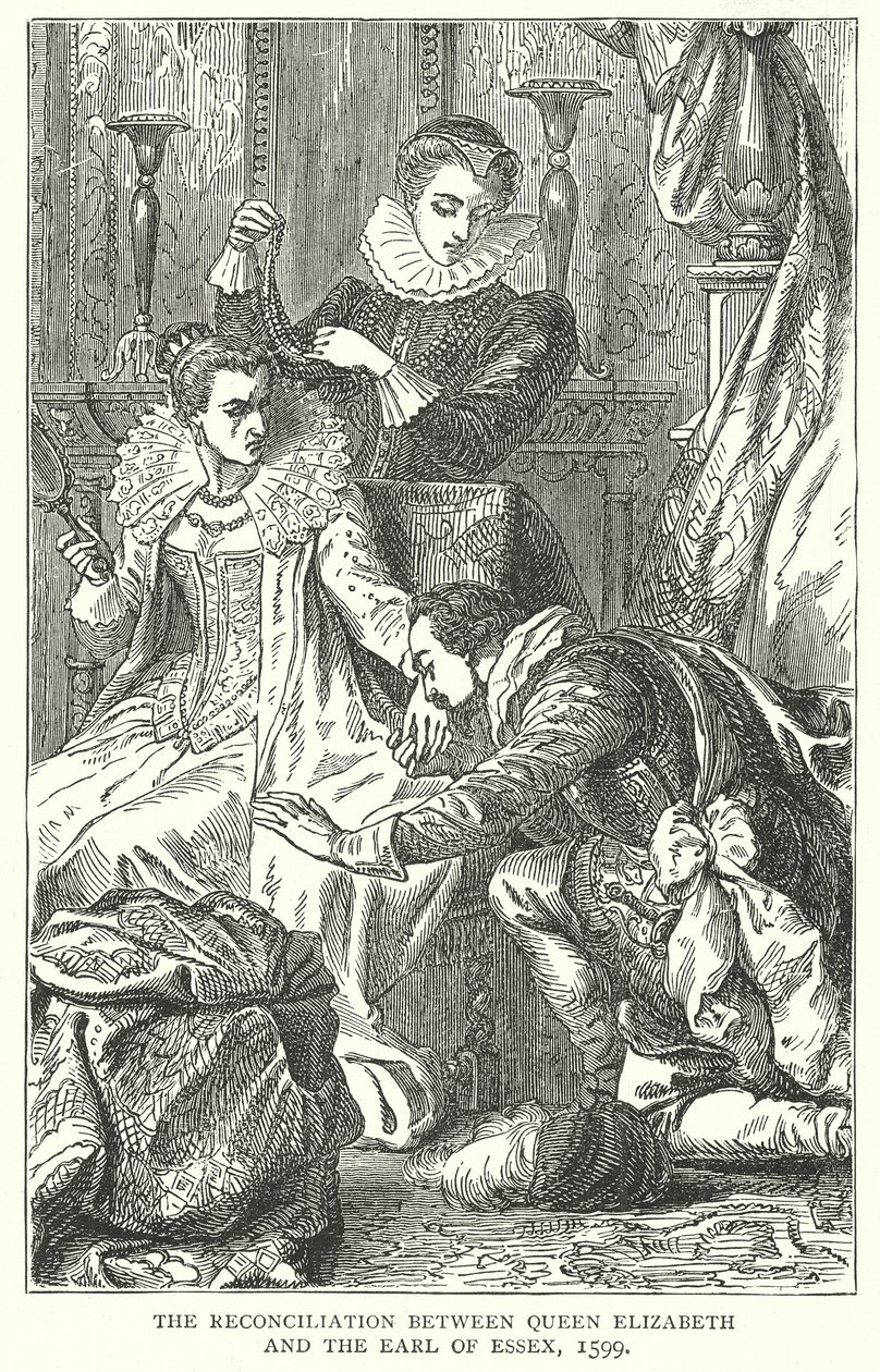 The Reconciliation between Queen Elizabeth and the Earl of Essex by English School