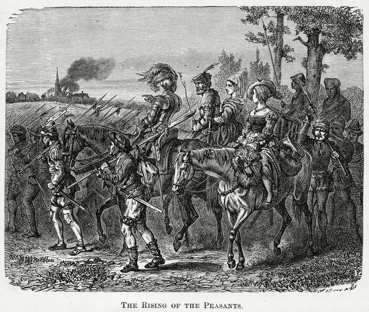 The Rising of the Peasants in England in 1381, 1882 by English School