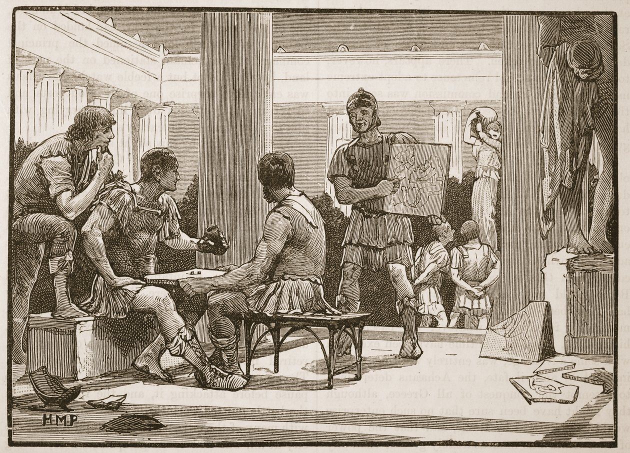 The Romans at Corinth by English School