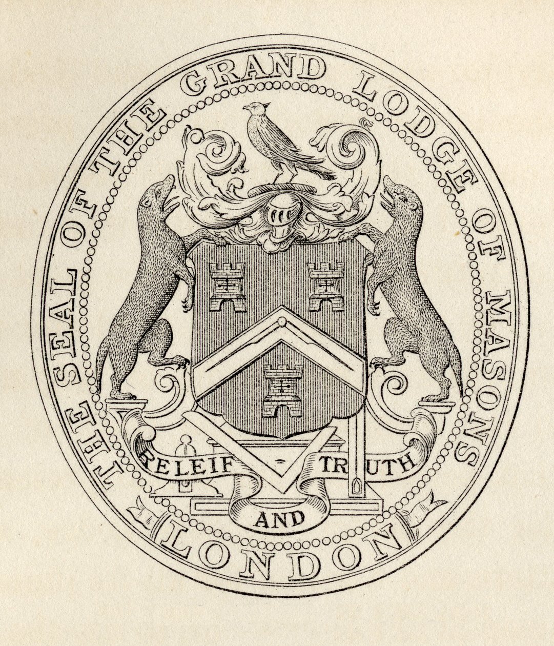 The Seal of the Grand Lodge of Masons, London, before 1813, from 