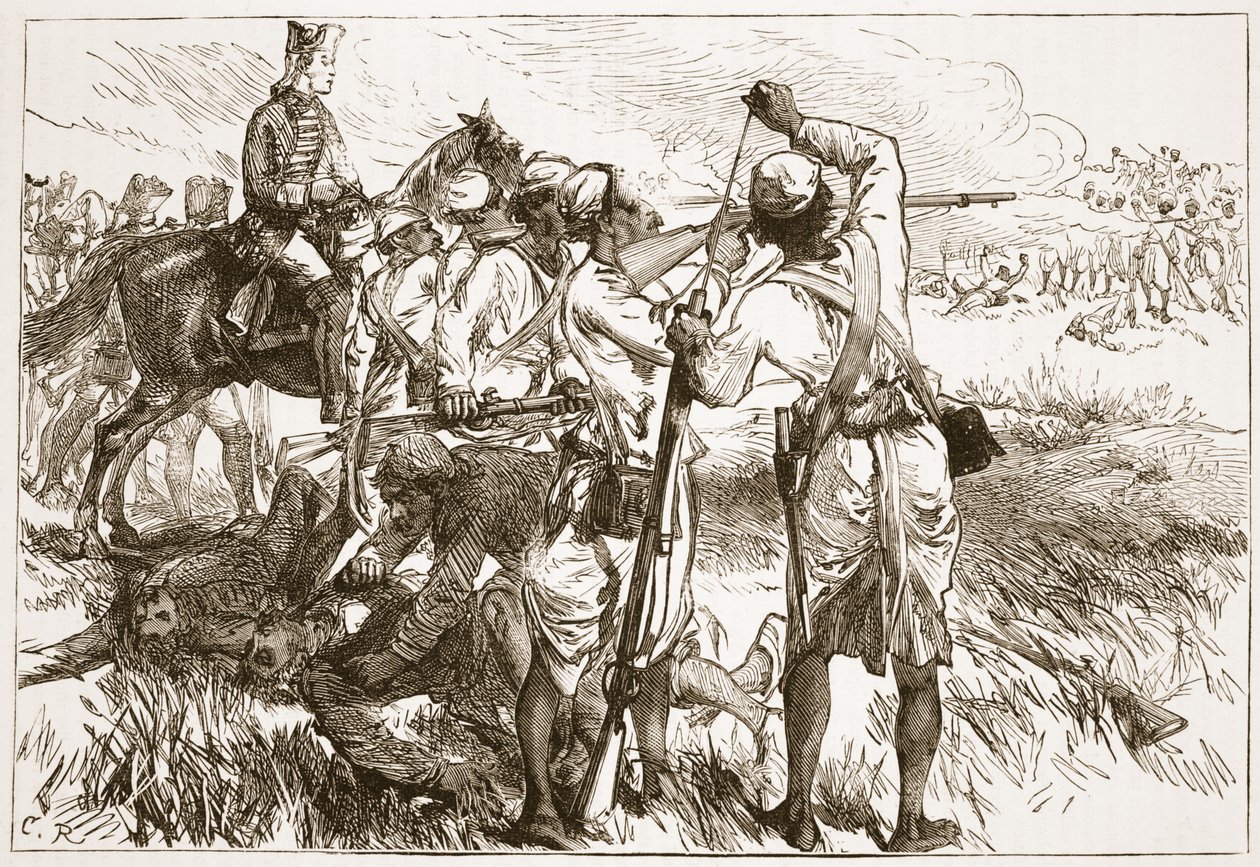 The Sepoys at Buxar, Illustration from Cassell