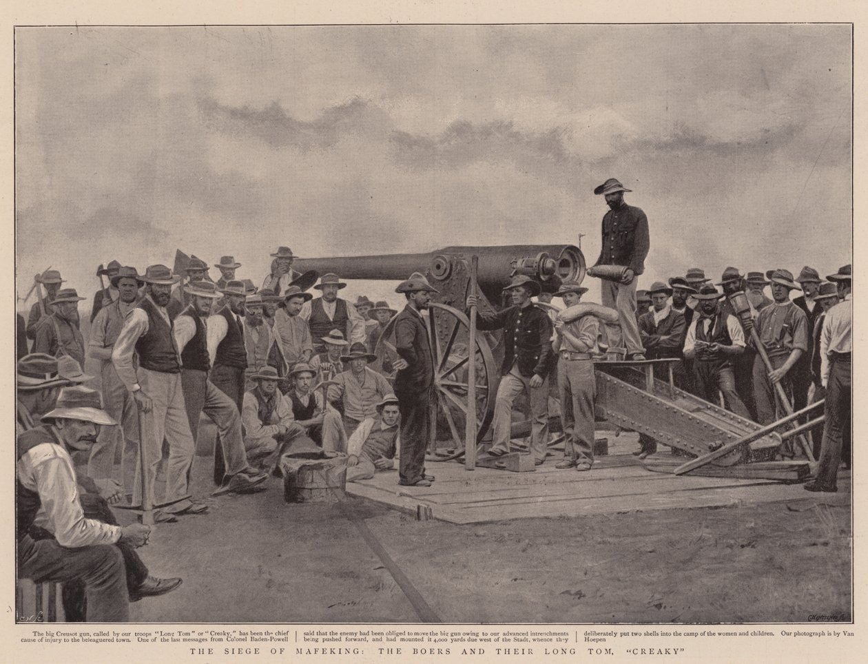 The Siege of Mafeking, the Boers and Their Long Tom, 