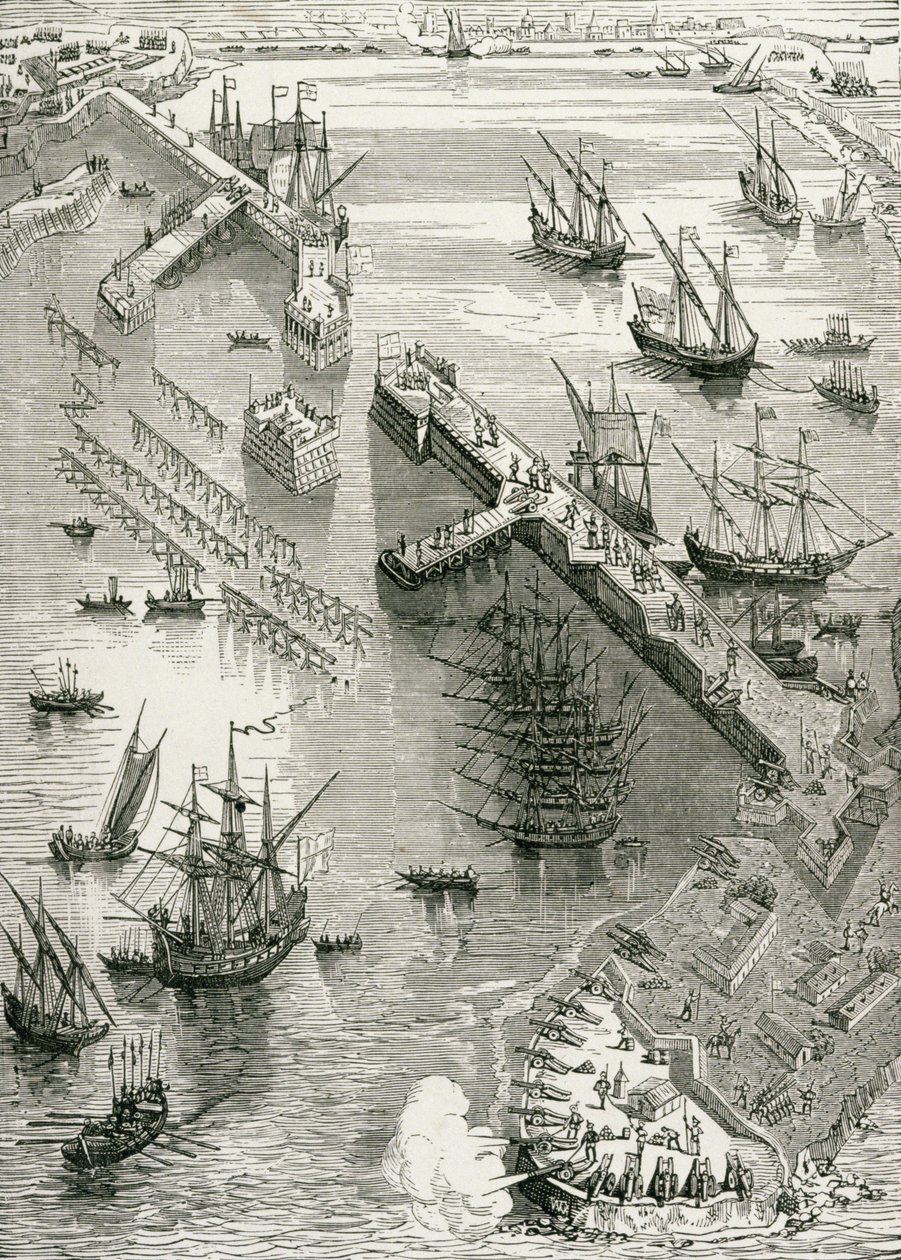 The Siege of Rochelle, from The History of France, by Emile de Bonnechose by English School