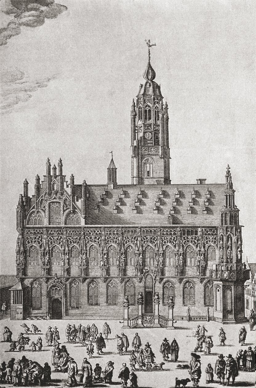 The Stadhuis, Middelburg, as it was in the 16th century by English School