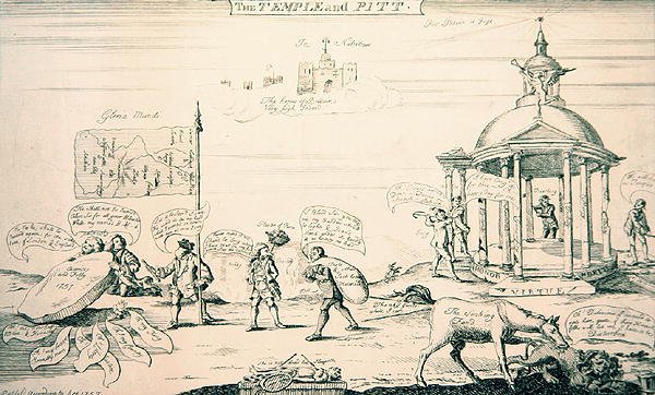 The Temple and Pitt by English School