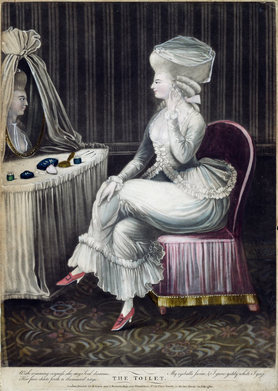 The Toilet, pub. by Robert Sayer and J. Bennett, 1780 by English School