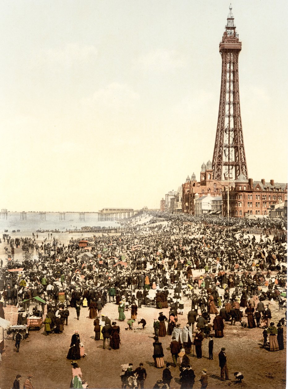 The Tower and beach, Blackpool by English School