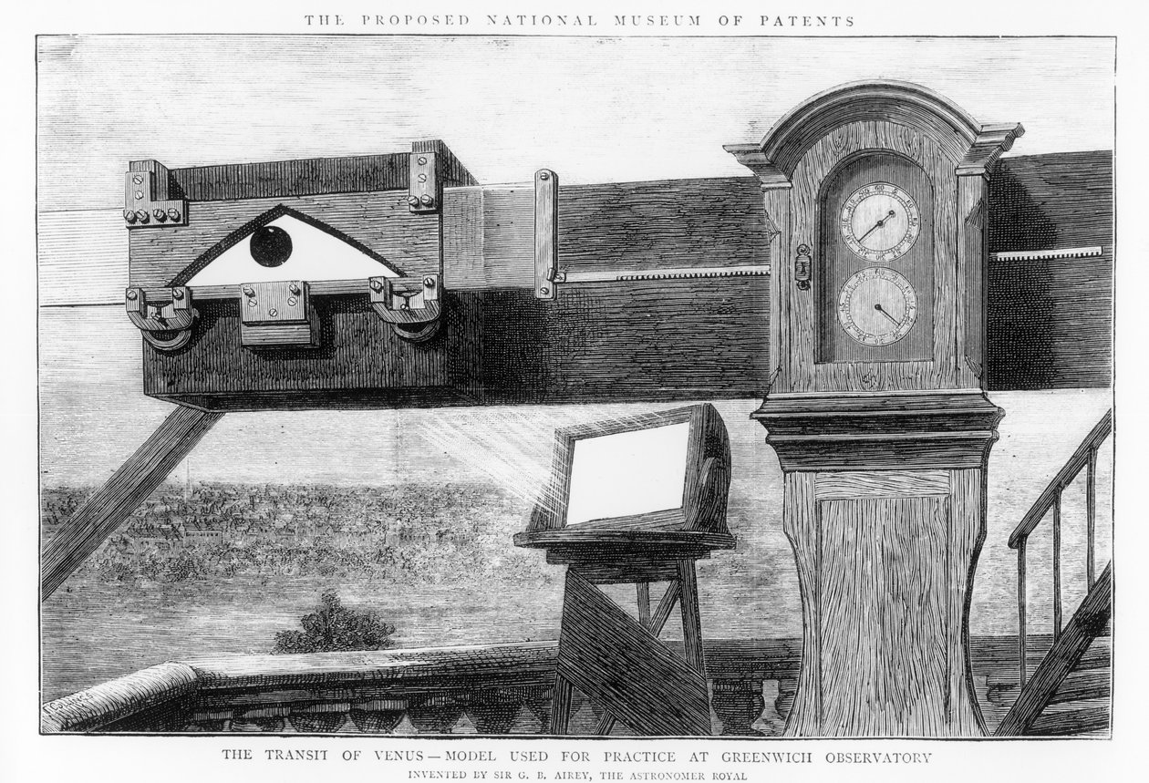 The Transit of Venus, The Model Used for Practice at Greenwich Observatory by English School