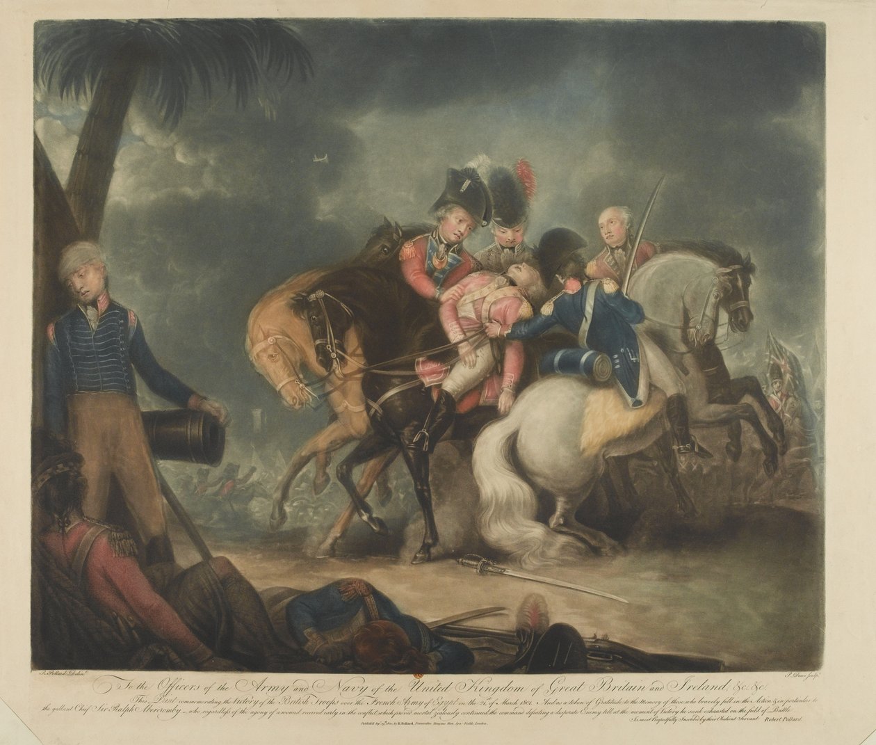 The Victory of the British Troops over the French on the 21st March 1801 by English School