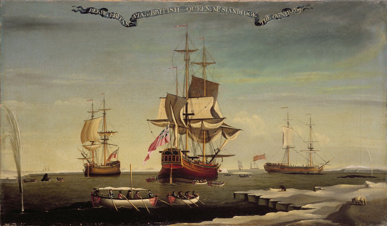 The Whaling Fleet of Sir Samuel Standidge, Hull School of Painting by English School