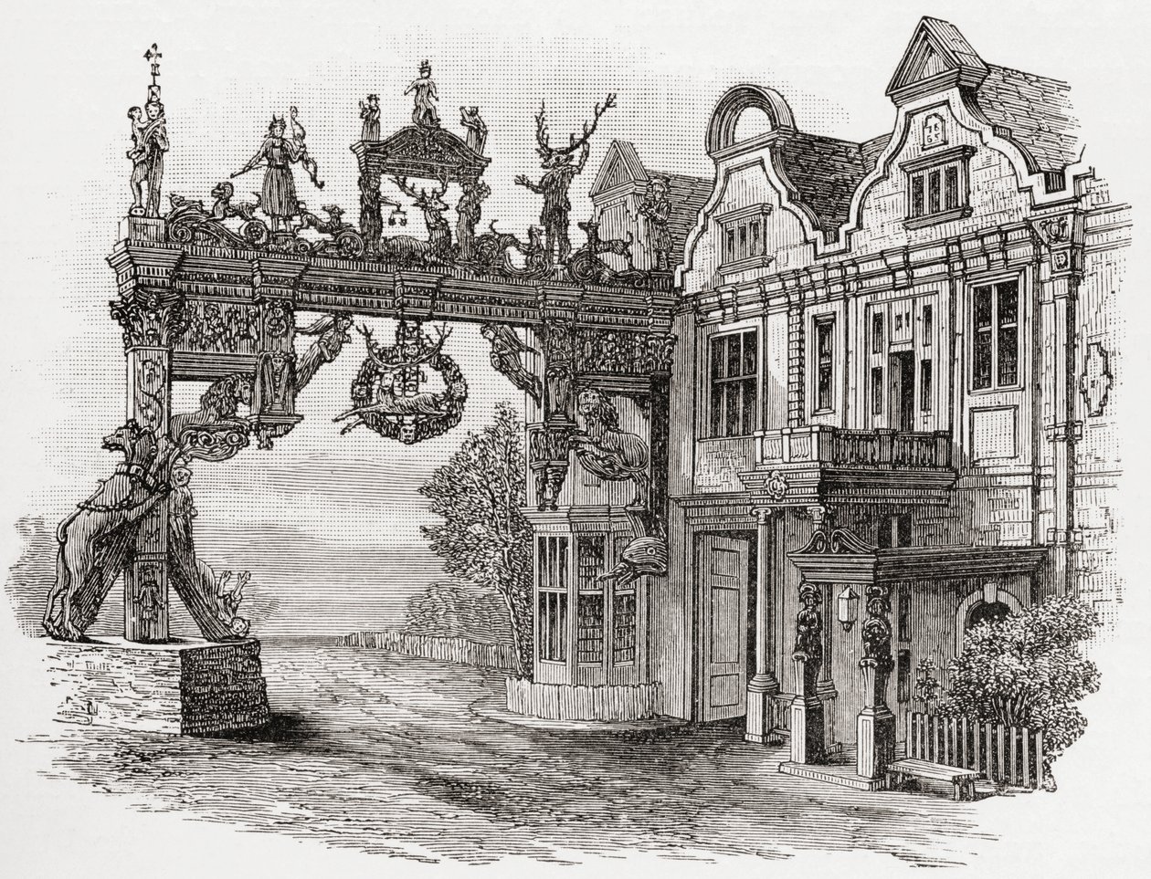 The White Hart Inn, Scole, Norfolk in the 17th century, from 