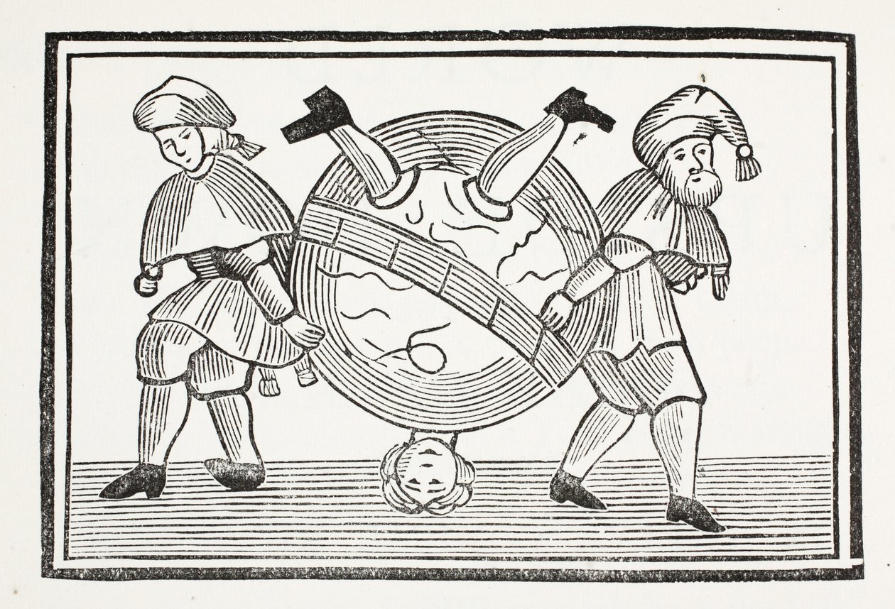 The World Turned Upside Down (illustration) by English School