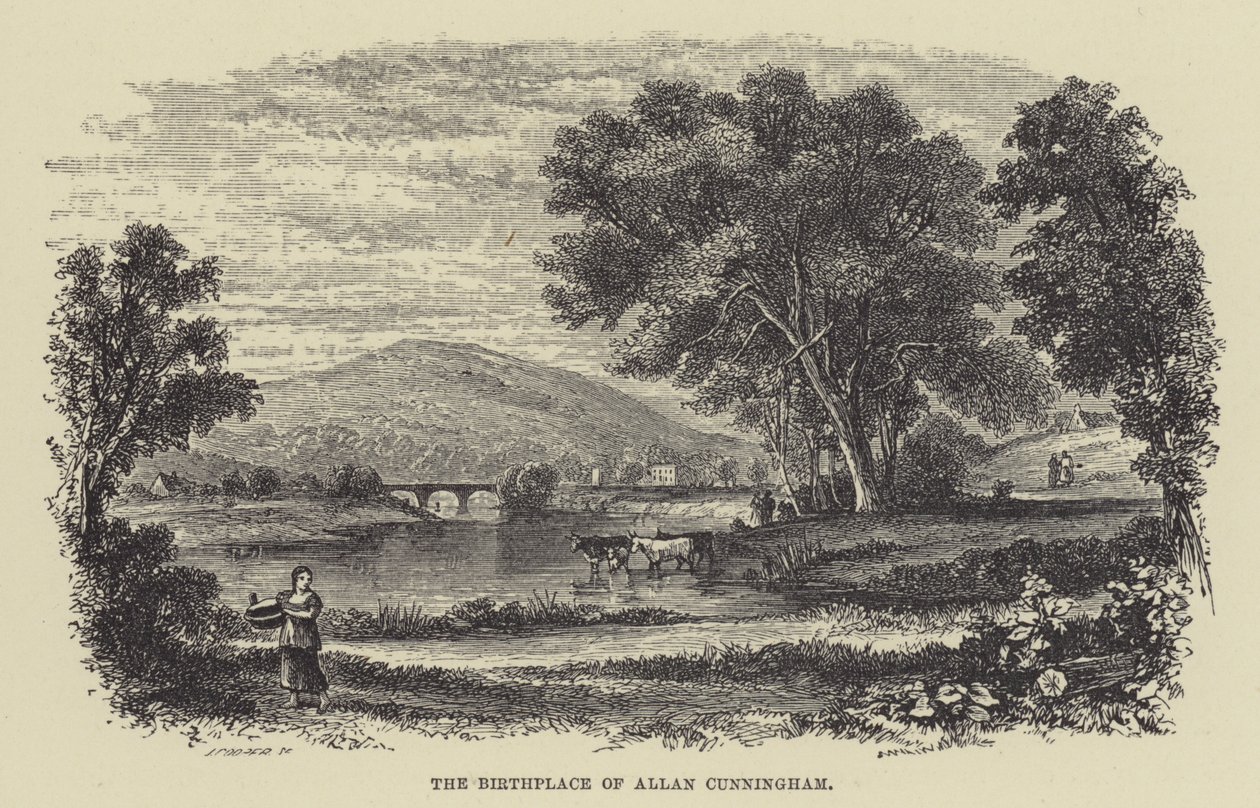 The Birthplace of Allan Cunningham by English School