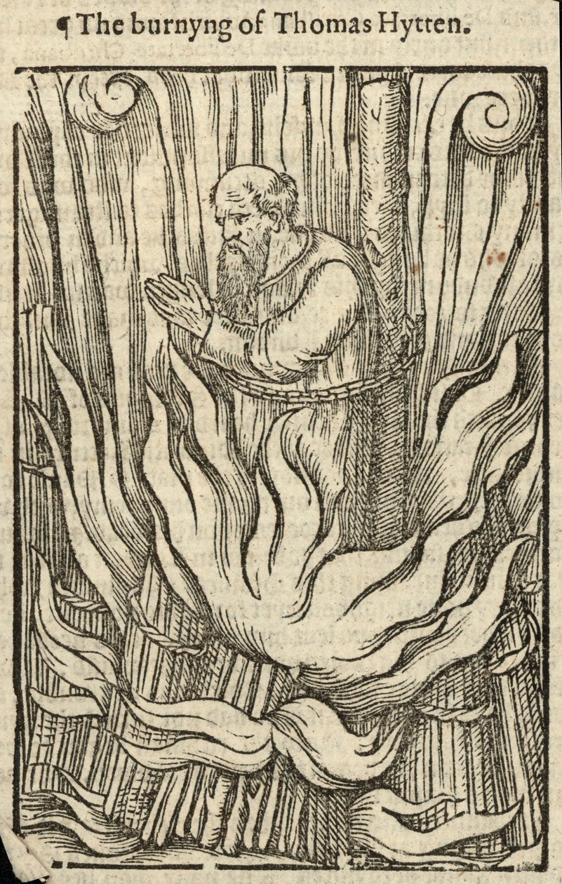 The Burning of Thomas Hytten by English School