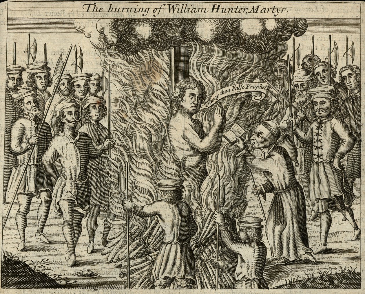 The Burning of William Hunter, Martyr by English School