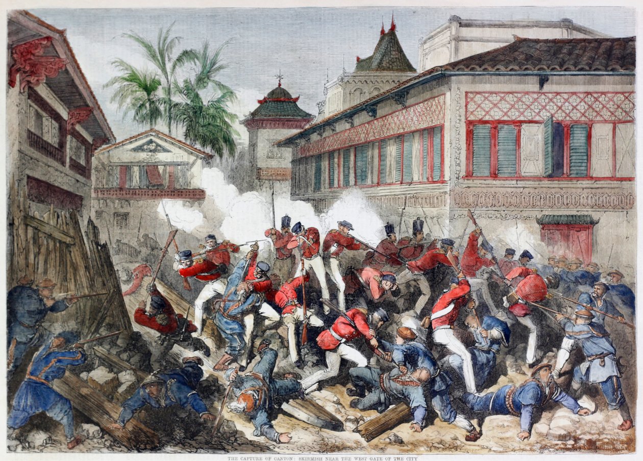 The capture of Canton: Skirmish near the west gate of the city by English School