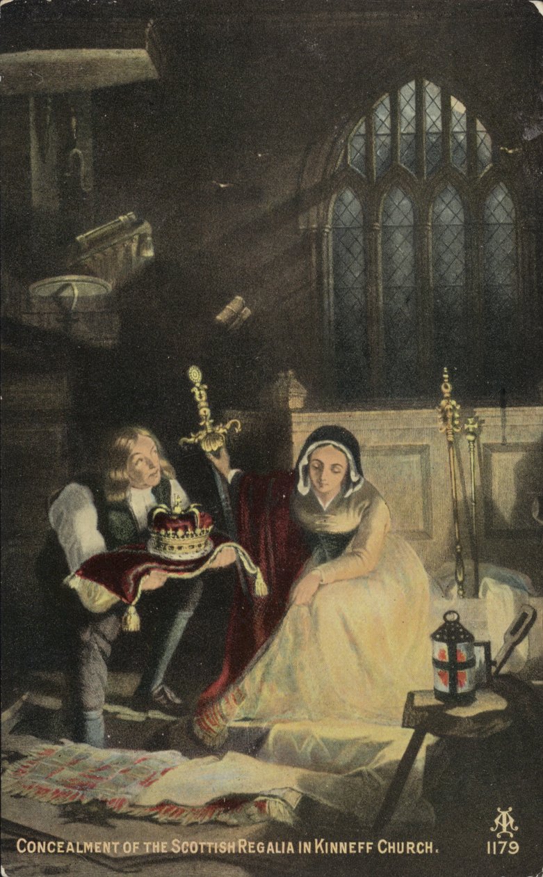 The Concealment of the Scottish Regalia in the Kinneff Church by English School