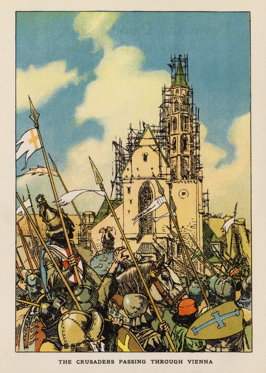 The Crusaders Passing Through Vienna by English School
