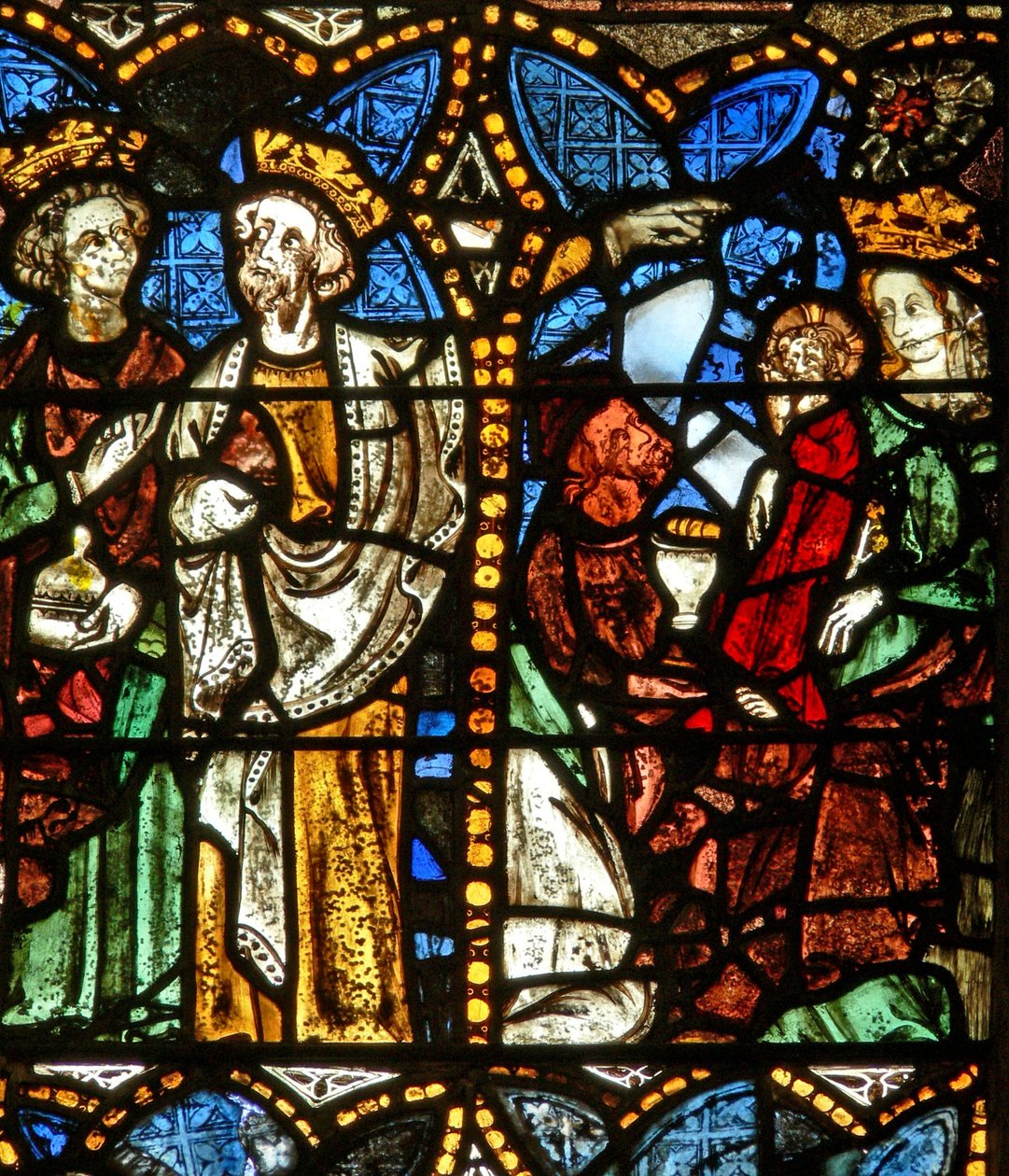 The east window depicting the Adoration of the Magi by English School