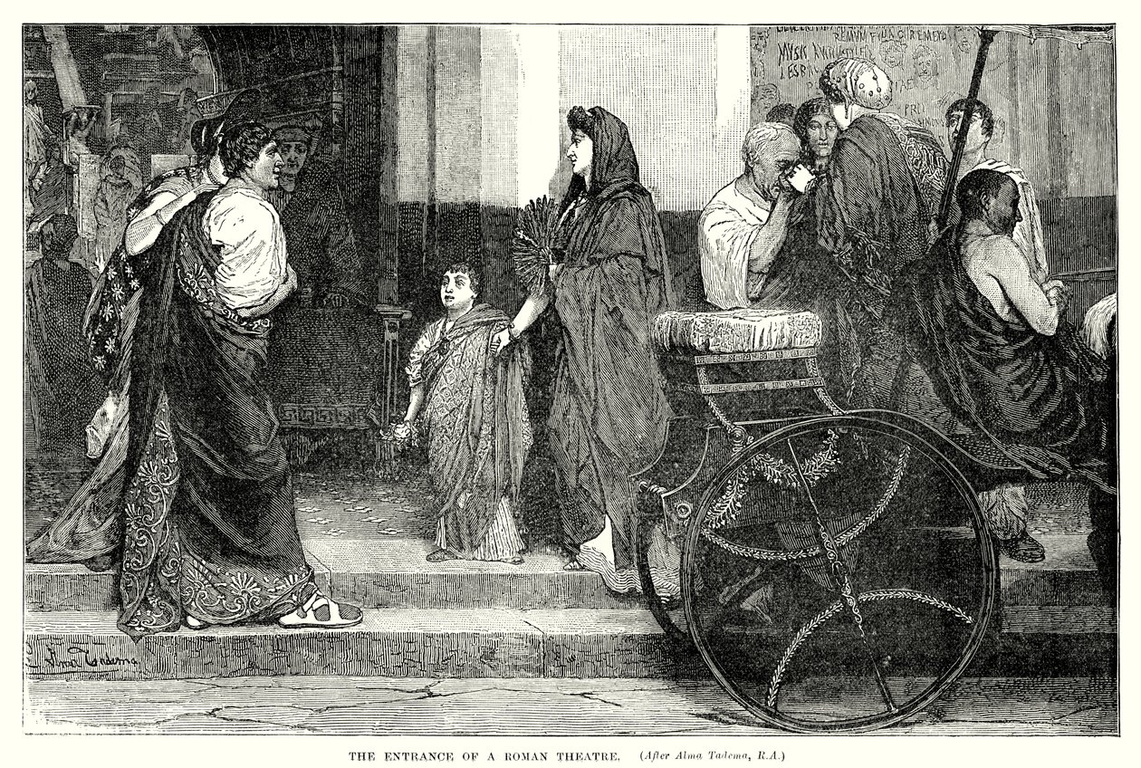 The Entrance of a Roman Theatre by English School