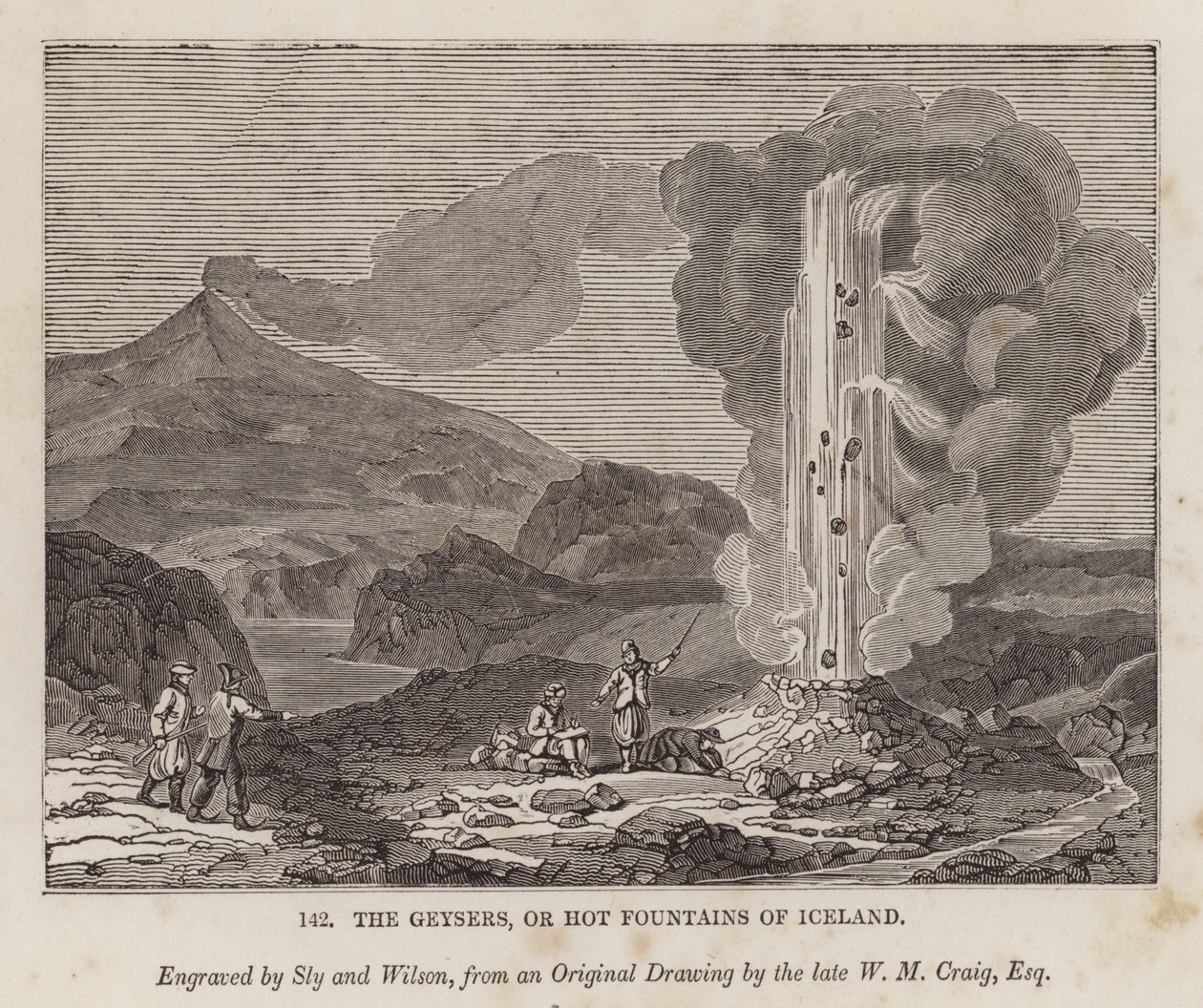 The Geysers, or Hot Fountains of Iceland by English School