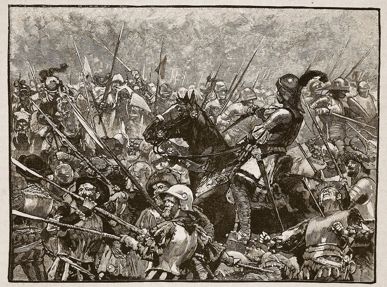 The Last Stand of Schwarz and His Germans, Illustration from Cassell