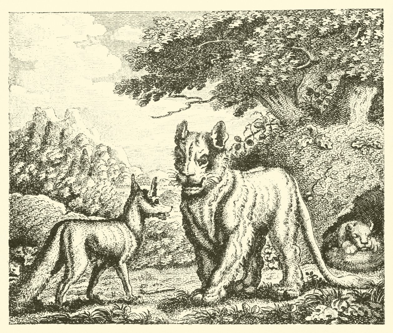The Lioness and the Fox by English School