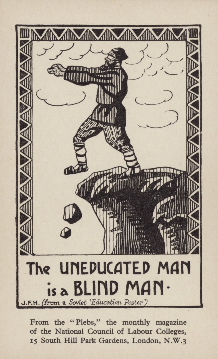 The Uneducated Man is a Blind Man by English School