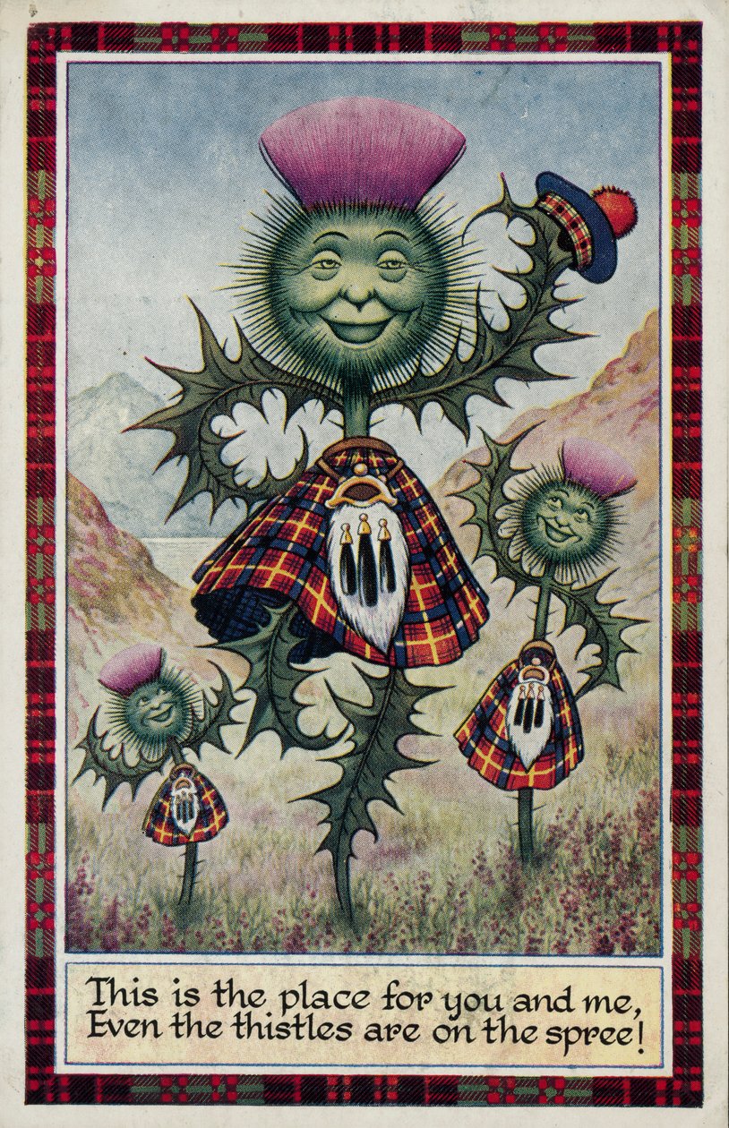 Thistles Dancing to Be in Scotland by English School