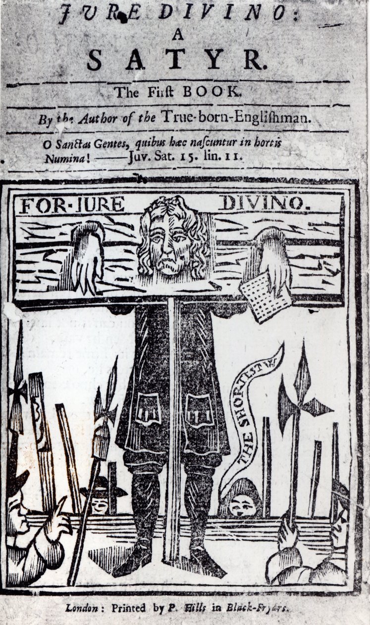 Title-Page of the First Book of Jure Divino - A Satyr by Daniel Defoe by English School