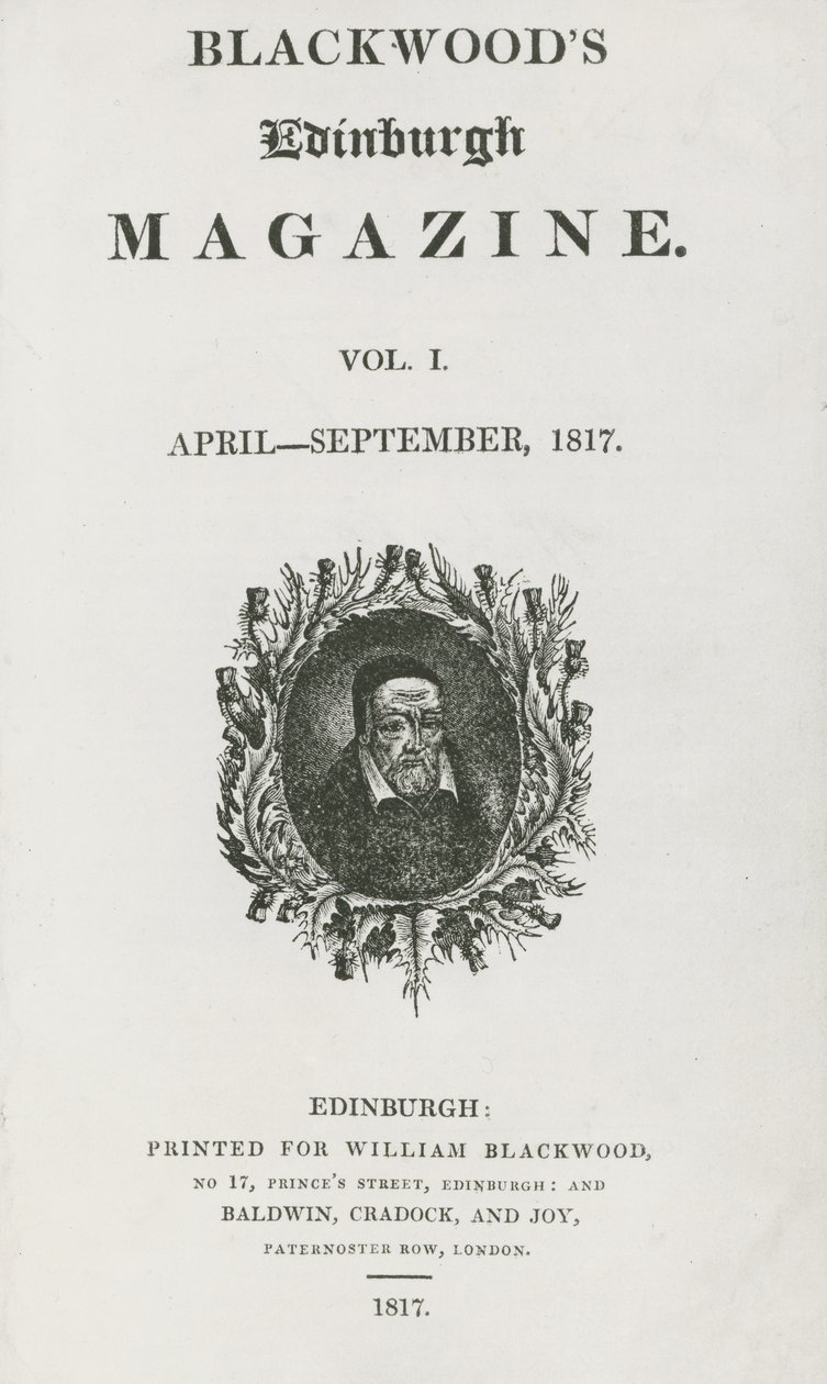 Title Page of the First Edition of Blackwood
