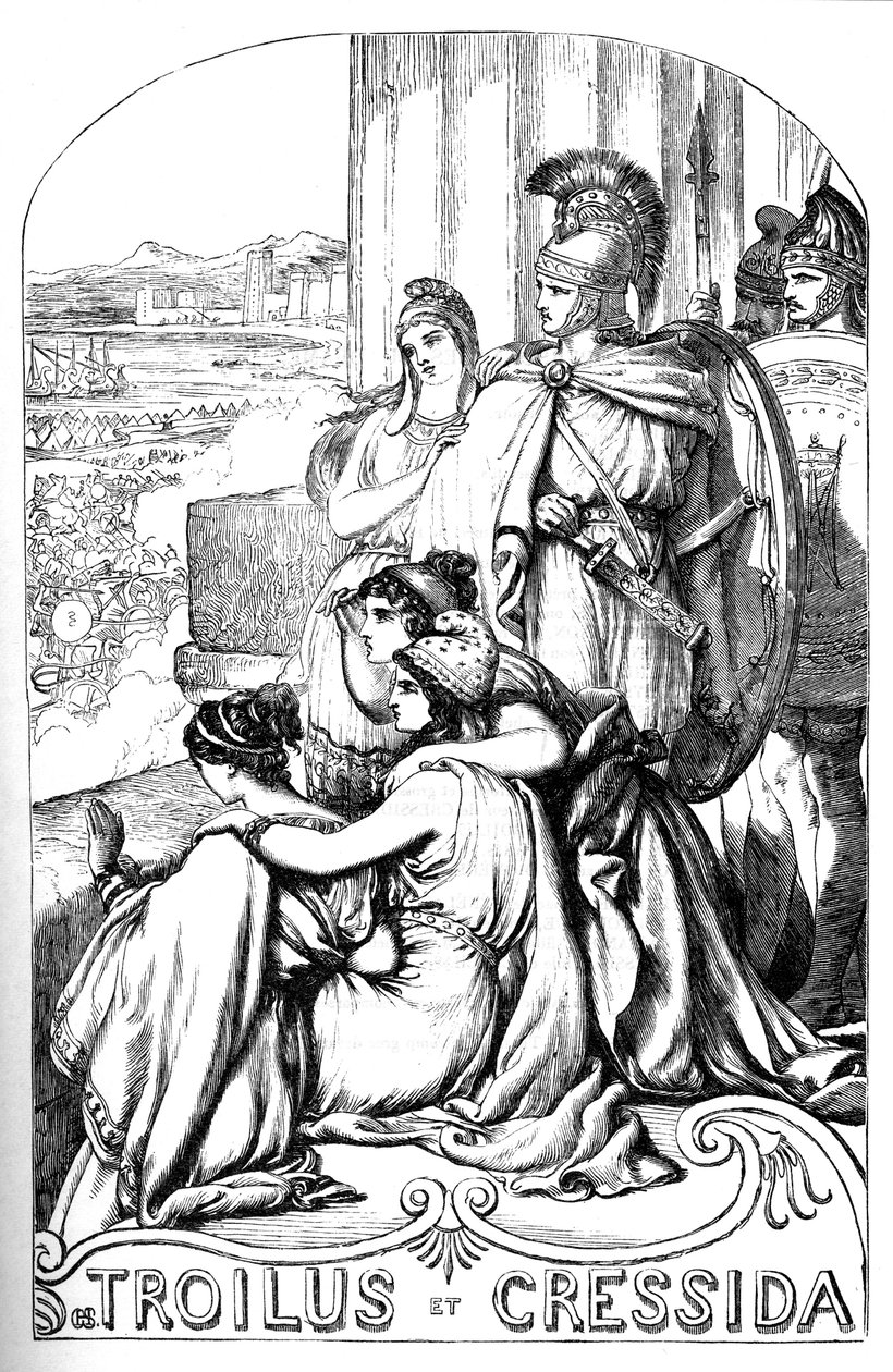 Troilus and Cressida - Illustration in Works complete by William Shakespeare 1866 by English School