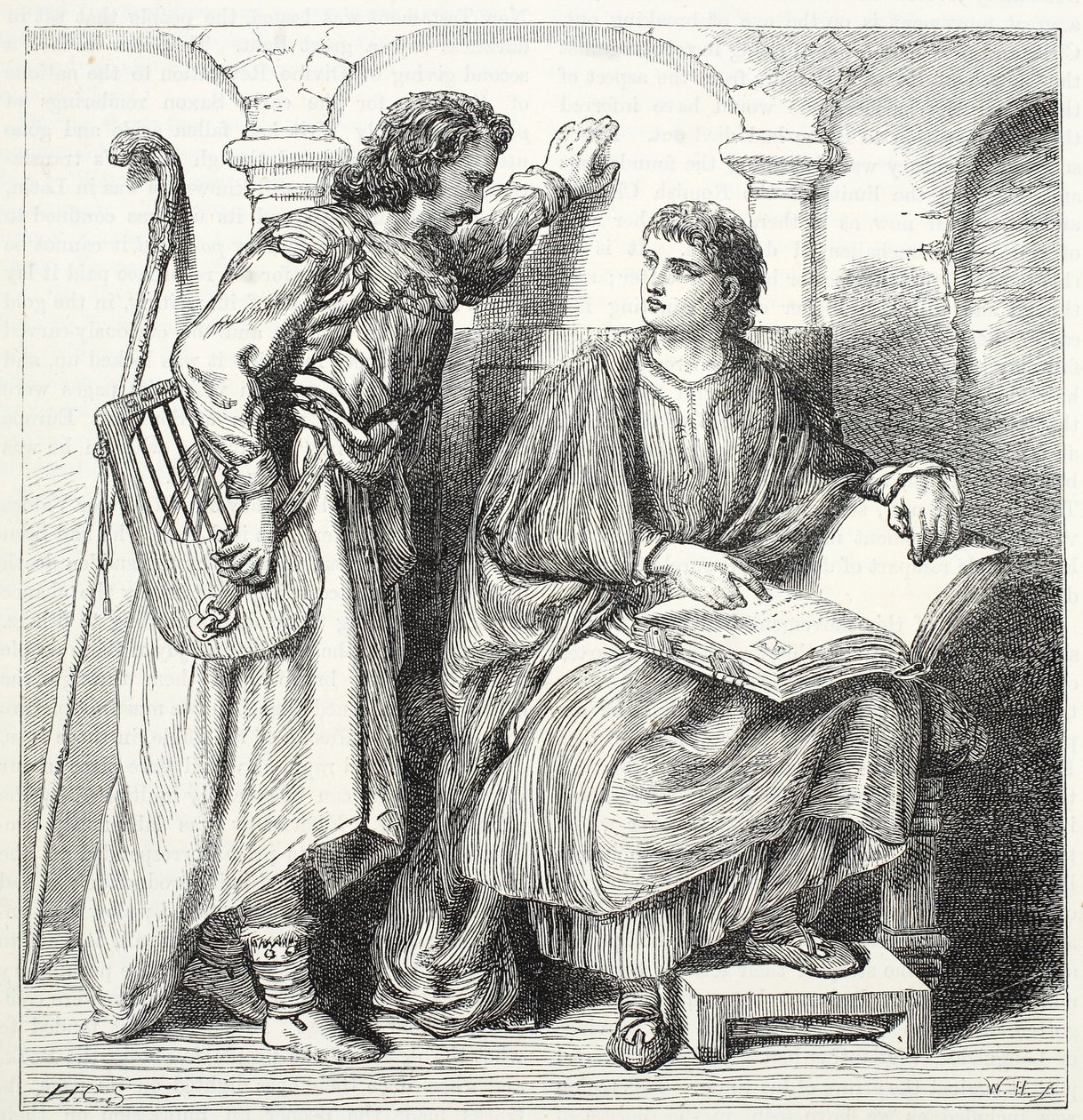 Troubadour and Barbe, illustration from The History of Protestantism by James Aitken Wylie, 1878 by English School