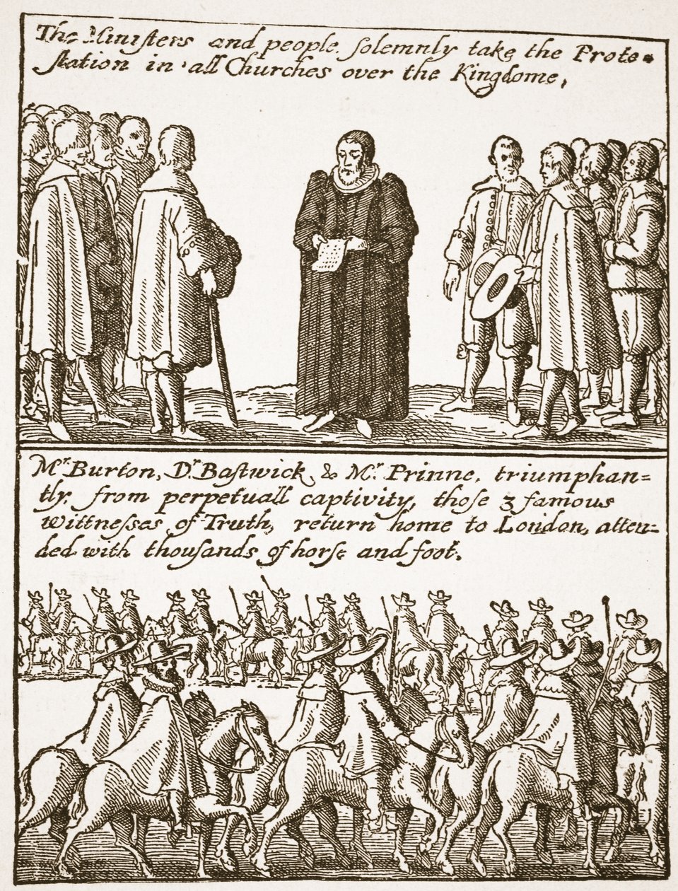 True information on the beginning and cause of all our troubles: how hatched and how prevented, from a puritan pamphlet, 1648, illustration from The Church of England: A History for the People by H.D.M. Spence-Jones by English School