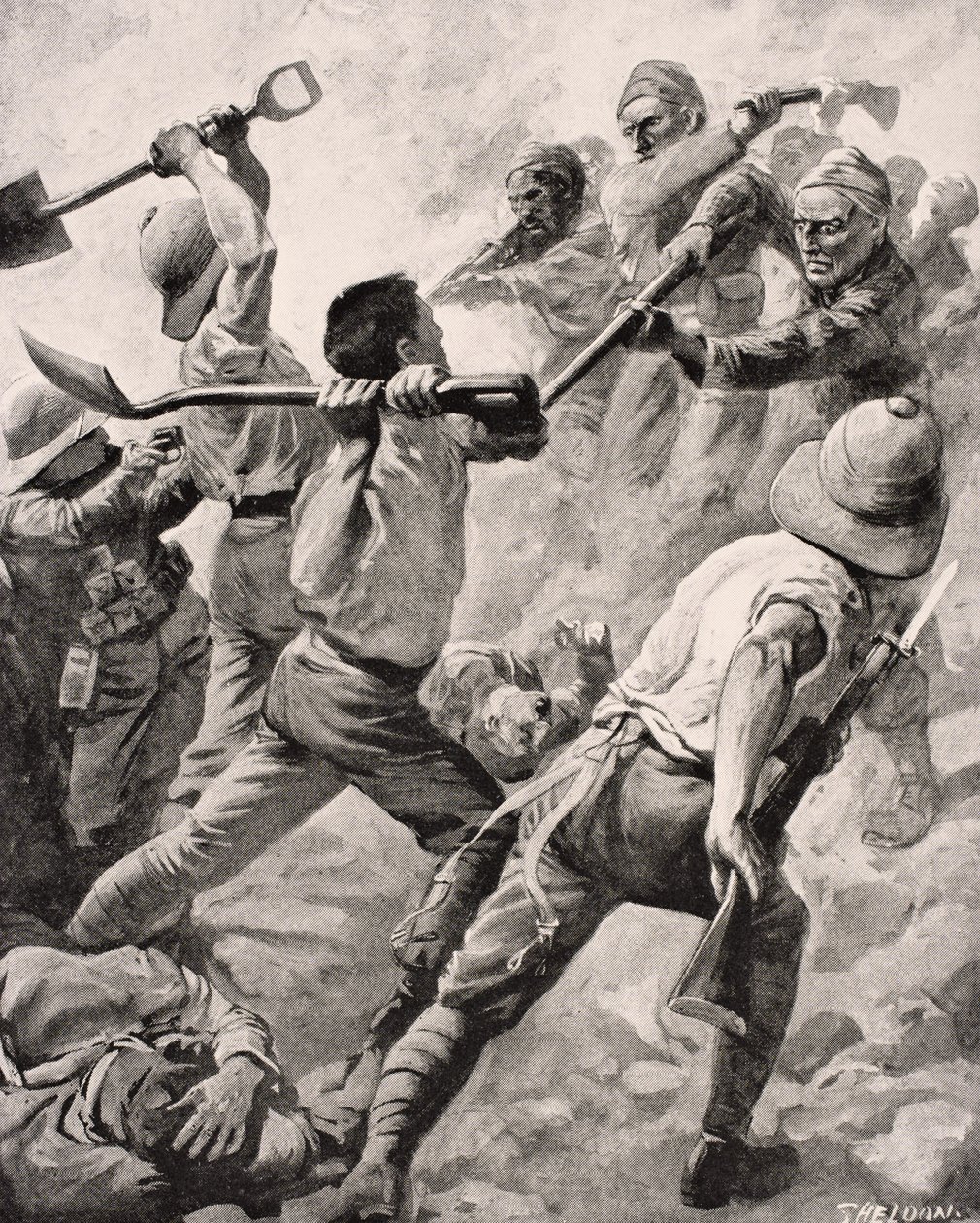 Turkish and British Soldiers in Hand to Hand Combat on the Gallipoli Peninsula Turkey 1915, from 