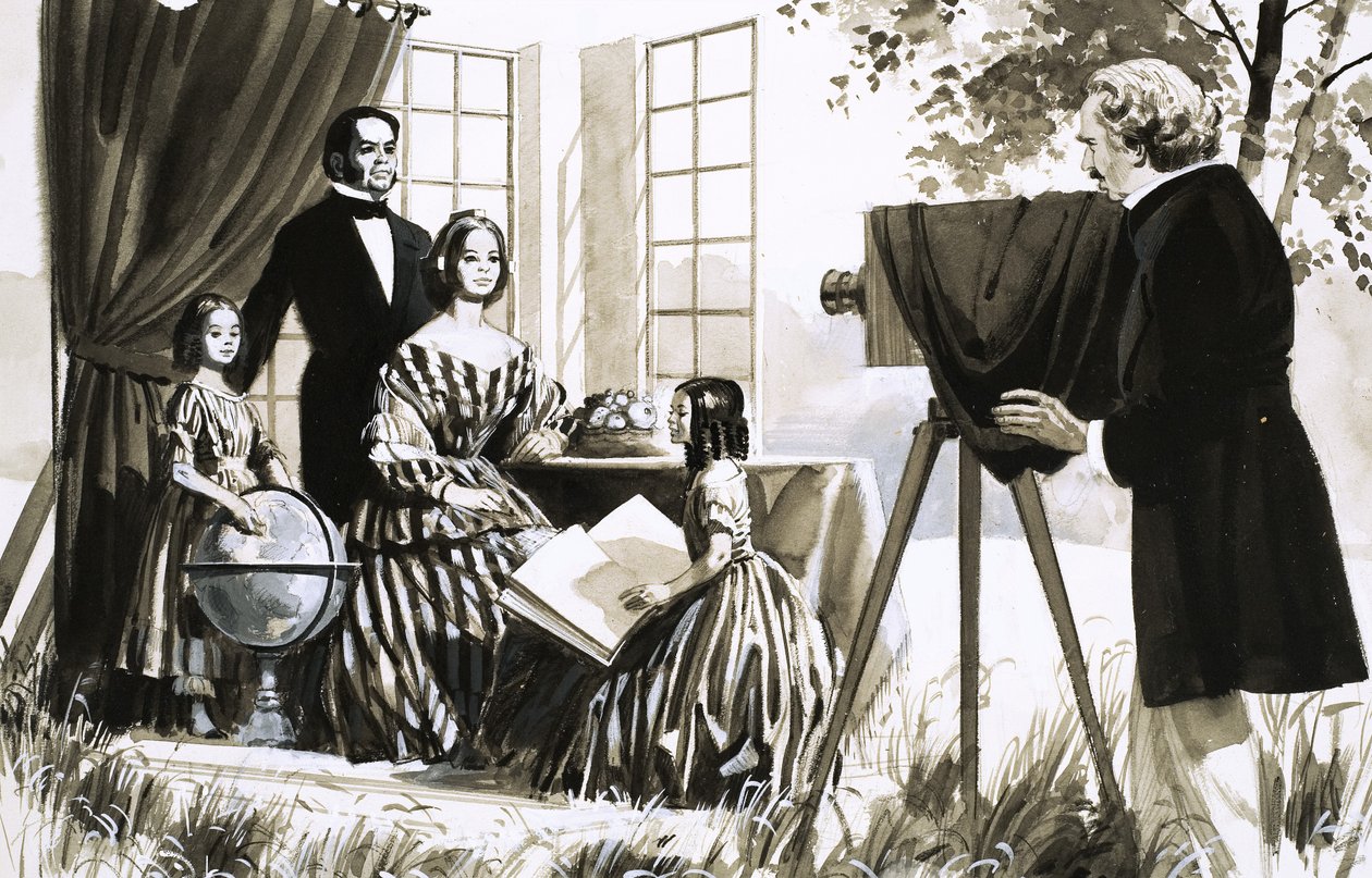 Unidentified Family Being Photographed by English School