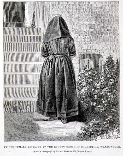 Veiled Female Prisoner at the Surrey House of Correction, Wandsworth, from 