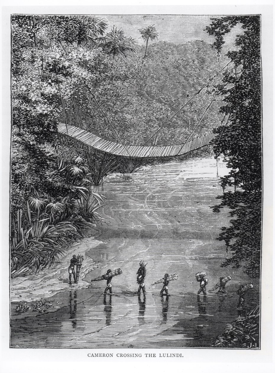 Verney Lovett Cameron Crossing the Lulindi by English School
