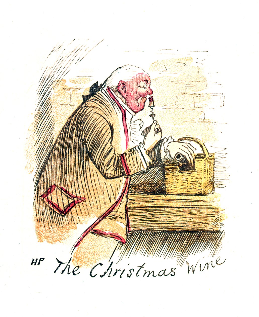 Victorian Christmas card titled 
