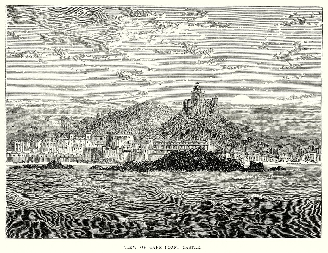View of Cape Coast Castle by English School